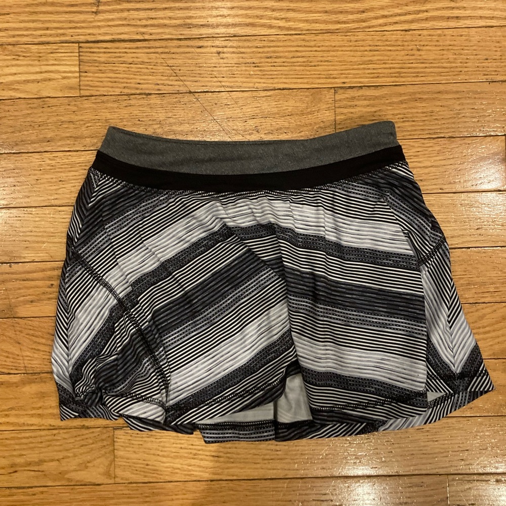 Black and white athletic skirt with shorts